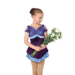 Jerrys 131 Frontenac Dress -STER Dance Shop 131PurpleFrontFlowers 49435.1679338129