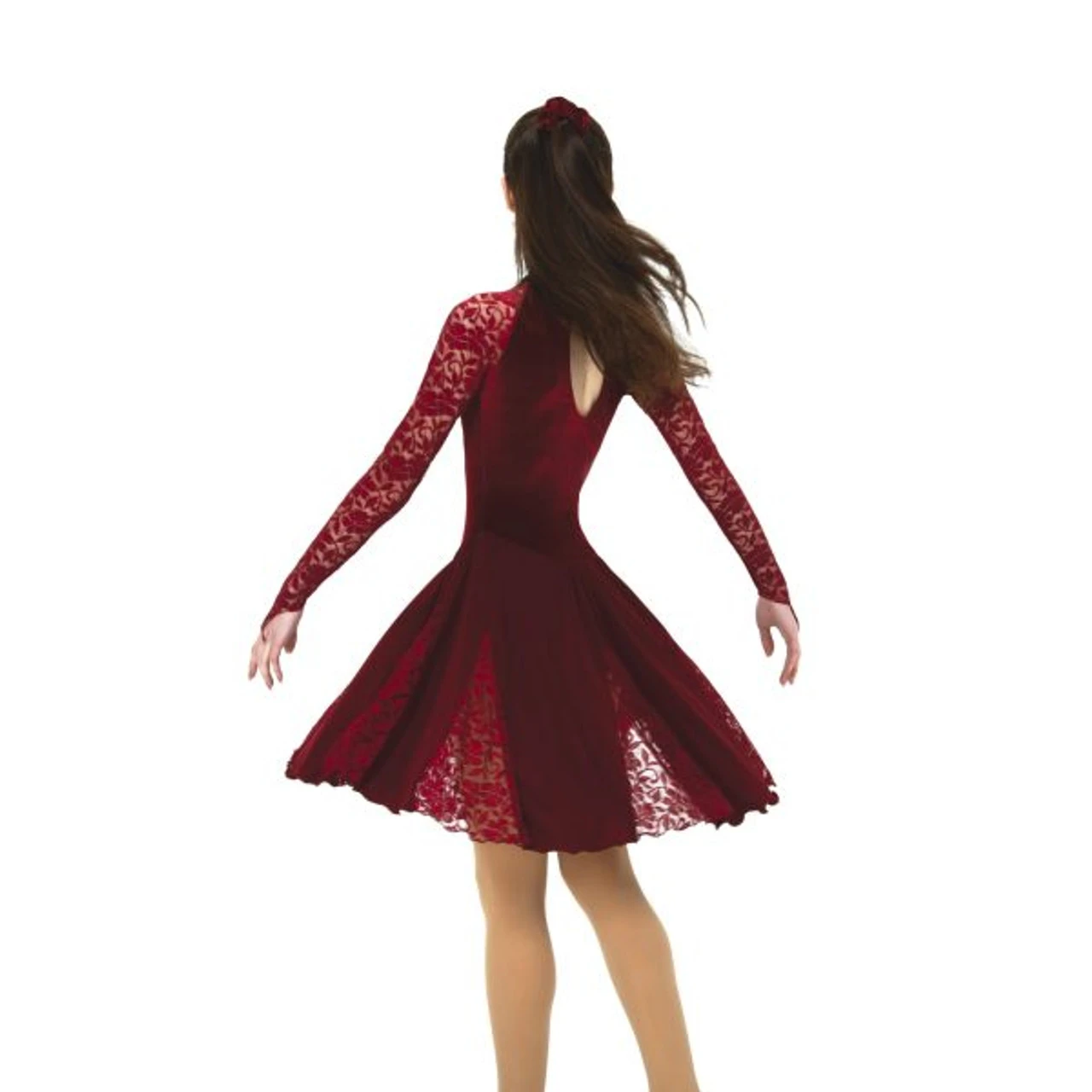 Jerry's 583 Lace Inset Dance Dress - Deep Wine 6 Jerry's 583 Lace Inset Dance Dress - Deep Wine - Image 4
