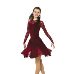 Jerry's 583 Lace Inset Dance Dress - Deep Wine 11 Jerry's 583 Lace Inset Dance Dress - Deep Wine -STER Dance Shop 583 Wine Front 16670.1651529301