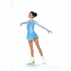 Solitaire Style F22003 Graceful Gathers Dress - Midnight Blue -STER Dance Shop F22003R Ice Blue Front 768x768 55336.1655940676.1280.1280 69123.1656106863