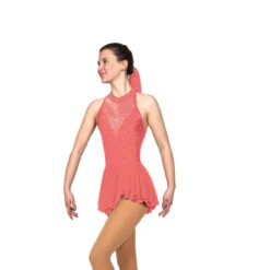 Solitaire Style F22004 Elegant Cross Back - Black -STER Dance Shop F22004R Coral Front Crop 60444.1656107565