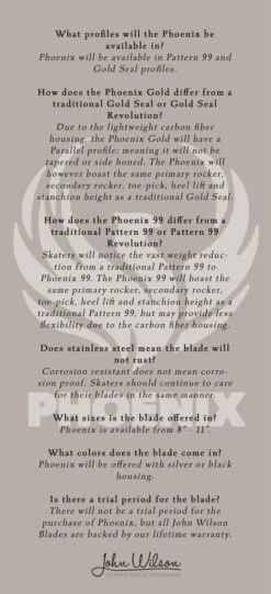 NEW John Wilson Phoenix Blade - GOLD -STER Dance Shop Phoenix FAQ 002 79087.1606256137